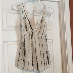 Sheer v-neck tank top